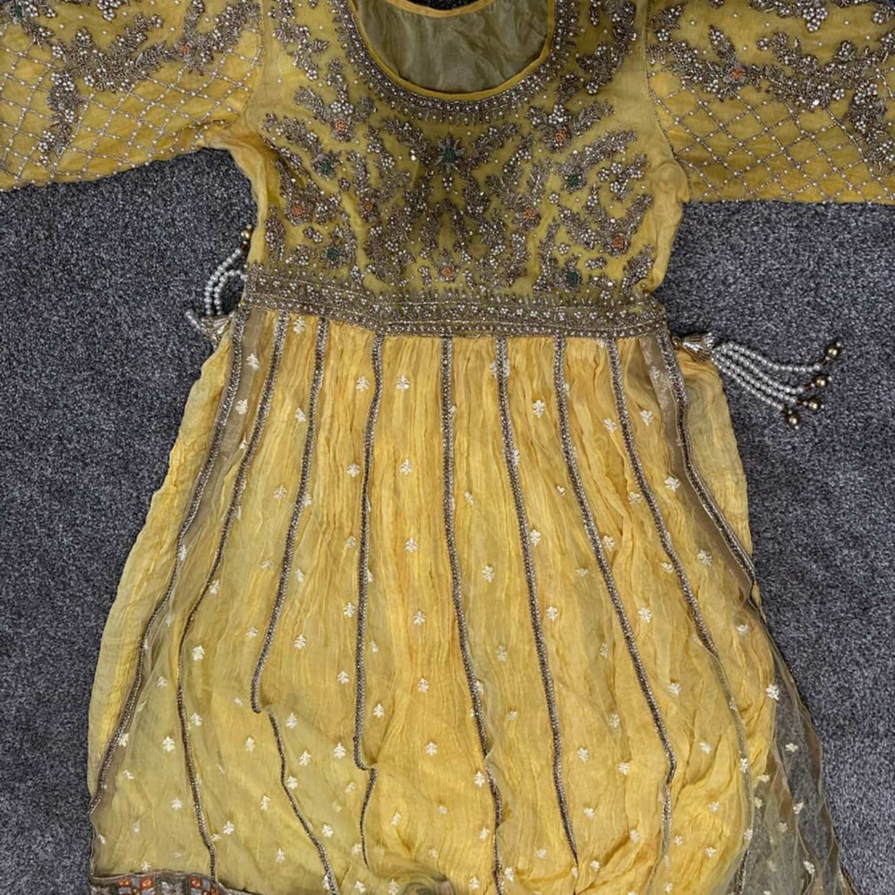 Embellished Yellow Beaded frock